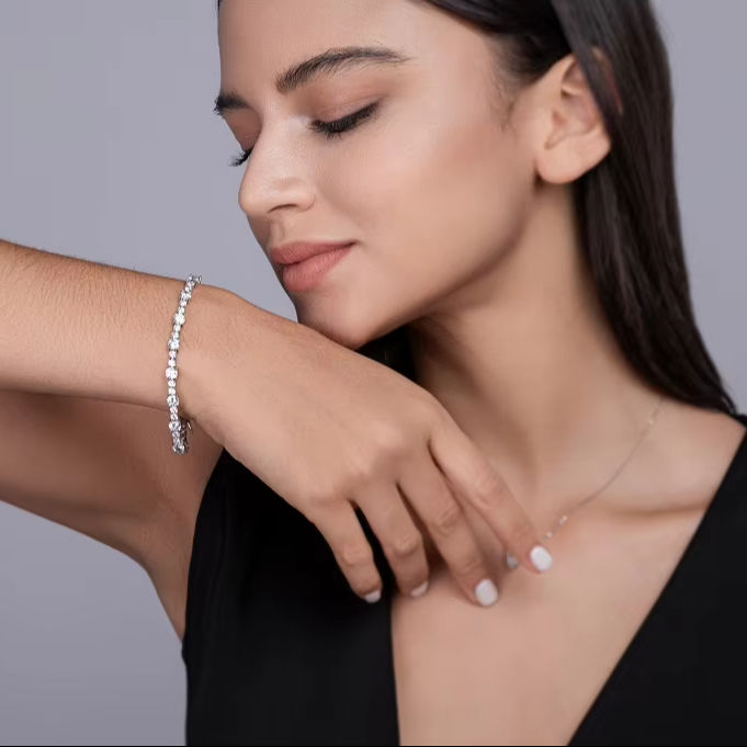 White Gold Moissanite Tennis Bracelet