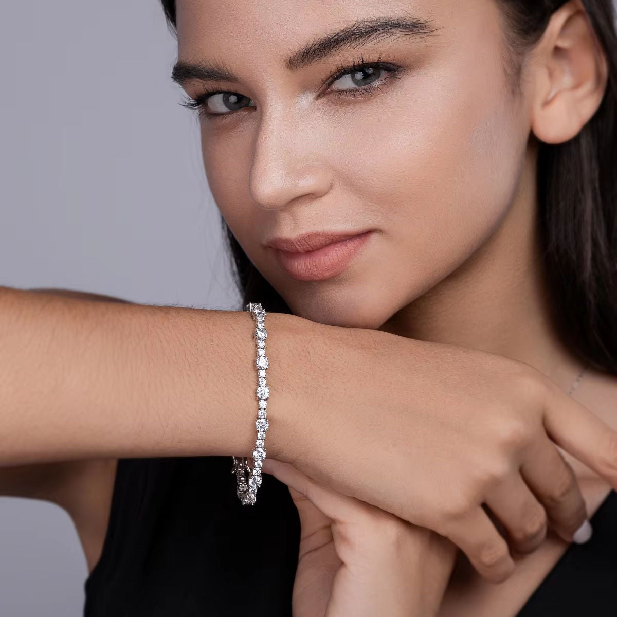White Gold Moissanite Tennis Bracelet