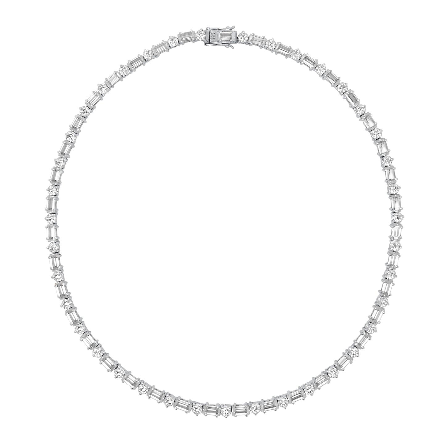 Lydia Lumière Baguette Moissanite Diamond Necklace