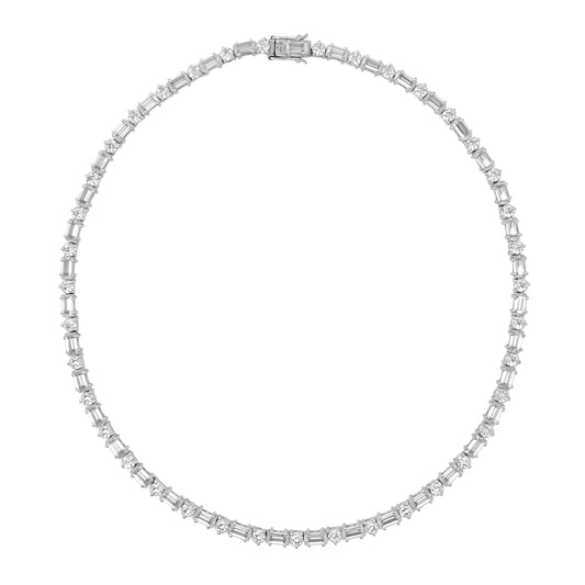 Lydia Lumière Baguette Moissanite Diamond Necklace