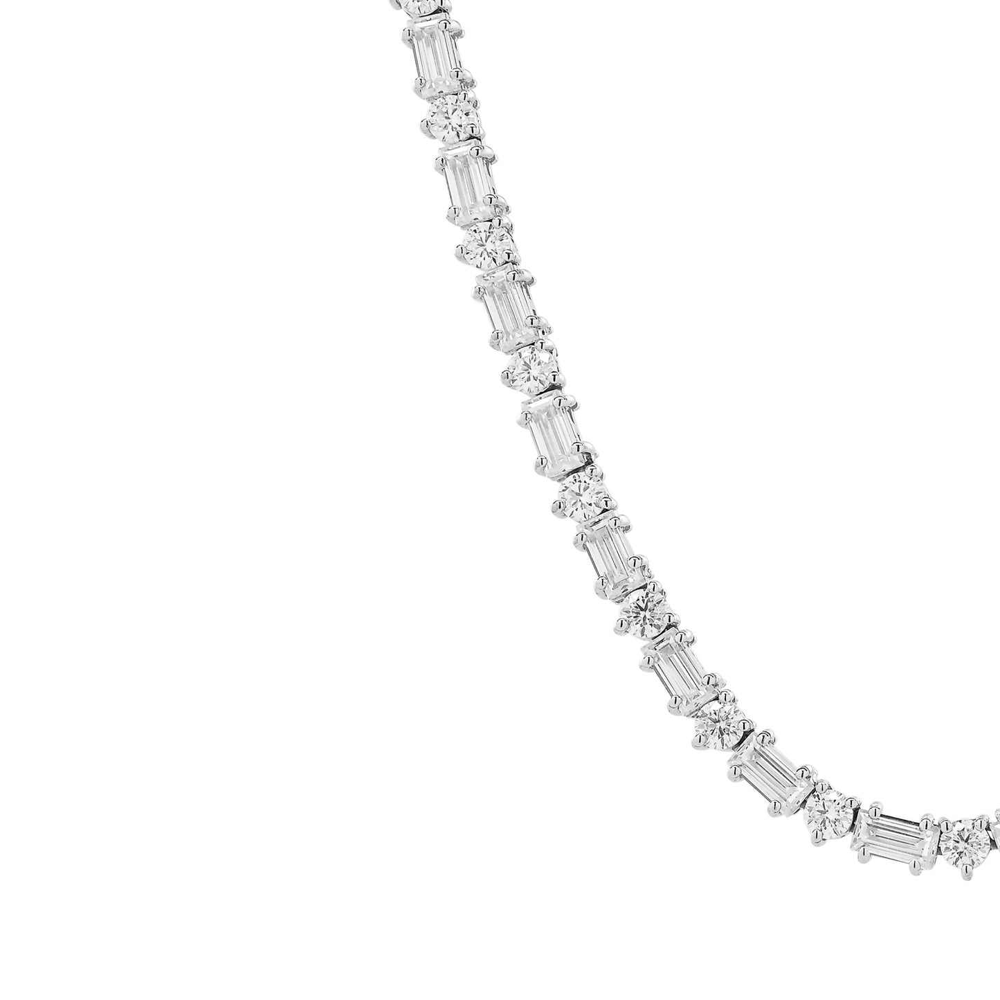 Lydia Lumière Baguette Moissanite Diamond Necklace