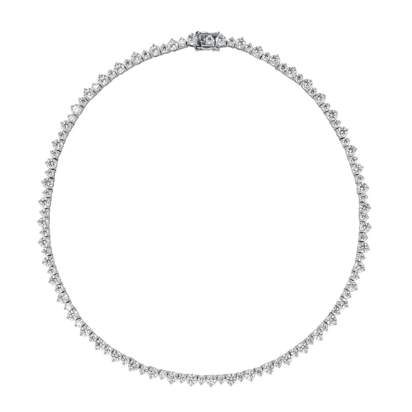 Nadine Lumière Alternating Stone Size Moissanite Diamond Necklace