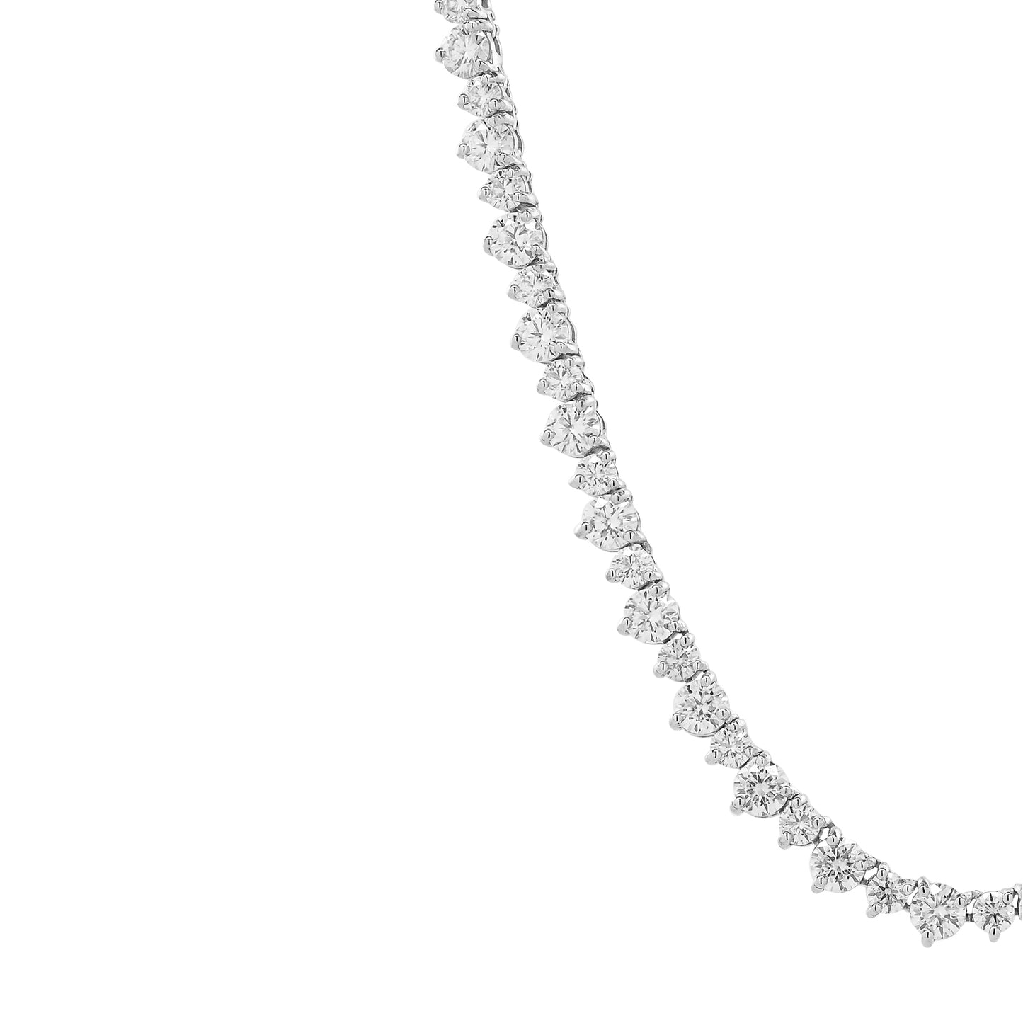 Nadine Lumière Alternating Stone Size Moissanite Diamond Necklace