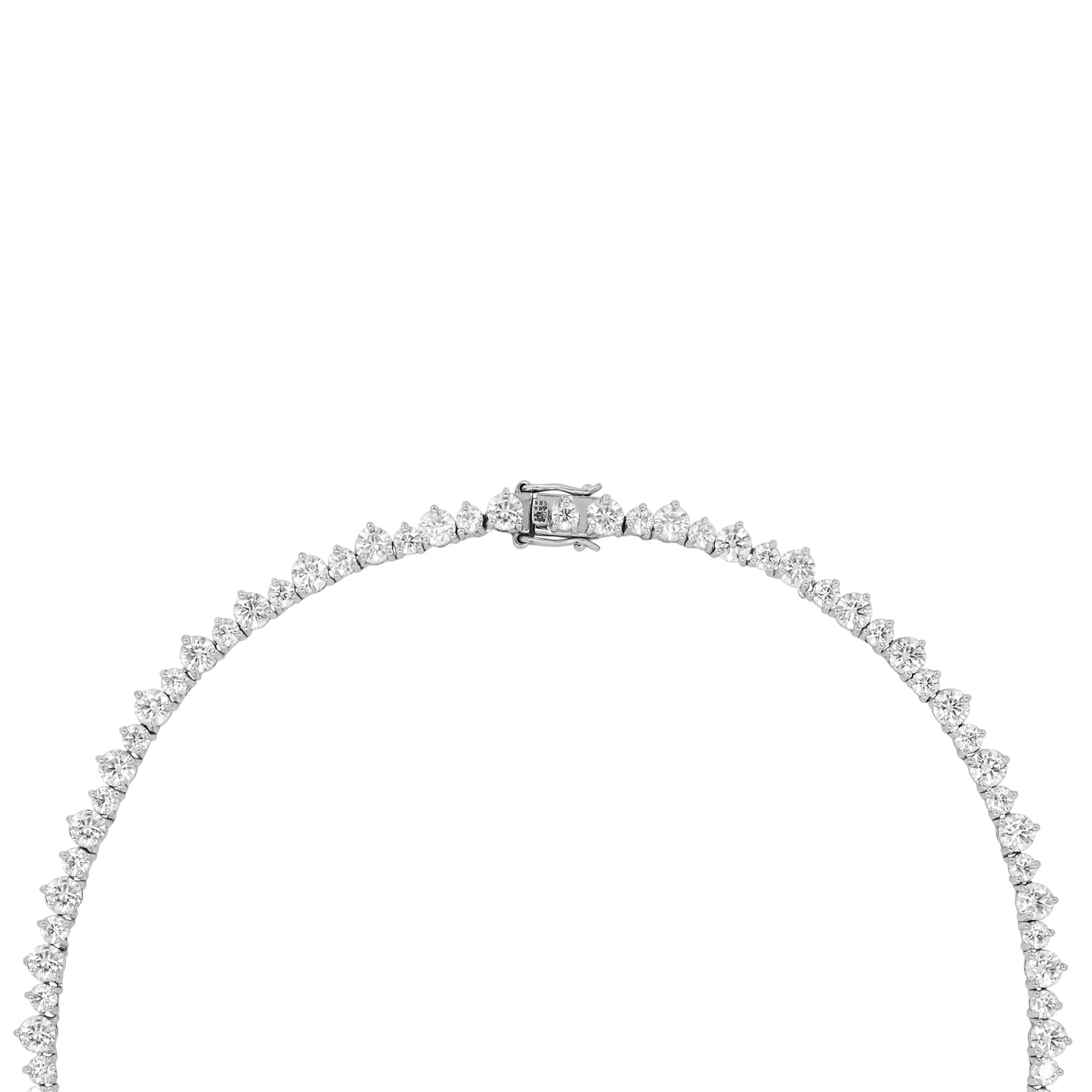 Nadine Lumière Alternating Stone Size Moissanite Diamond Necklace