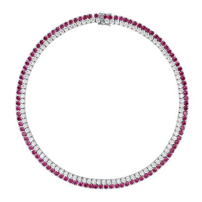 Suri Lumière Cultured Ruby & Moissanite Diamond Necklace