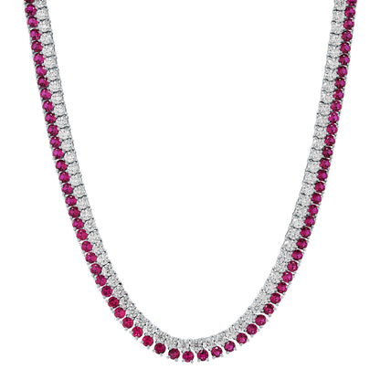 Suri Lumière Cultured Ruby & Moissanite Diamond Necklace