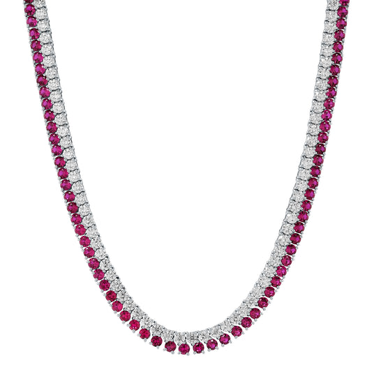 Suri Lumière Cultured Ruby & Moissanite Diamond Necklace